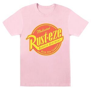 Cars Womens/Ladies Rust-Eze Logo Cotton T-Shirt / Baby Pink